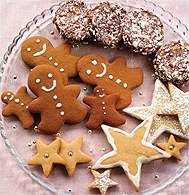 an image of gingerbread and star shaped cookies