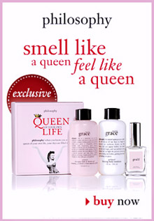 philosophy Harlequin ad: smell like a queen, feel like a queen