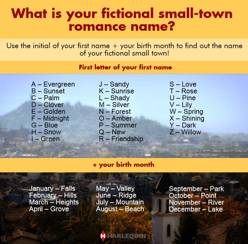 What Is Your Fictional Small town Romance Name Harlequin Ever After