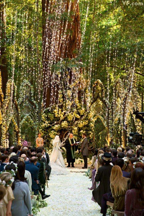 Media guru Sean Parker got married in an incredible fairy-tale ceremony in an ancient forest, at which all 364 guests were dressed by the Lord of the Rings costume designer, bunnies were handed around for guests to cuddle and the dinner was a medieval-style hog roast.