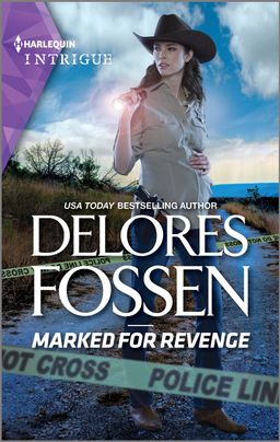book cover image of Marked for Revenge by Delores Fossen featuring a woman wearing a cowboy hat and holding a flashlight